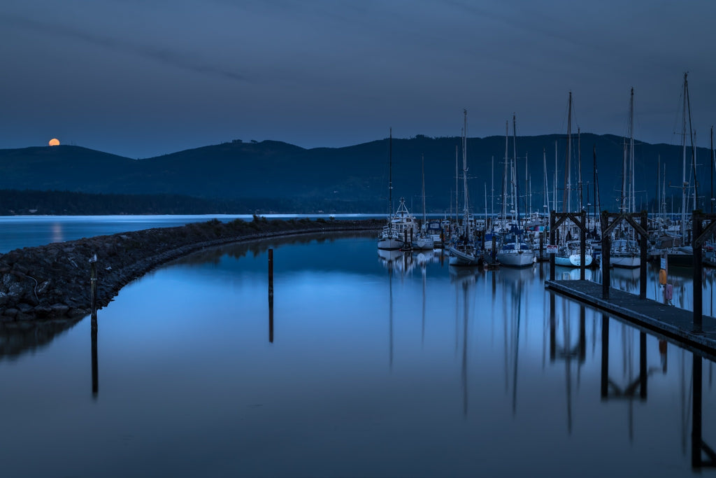 Moonrise at John Wayne Marina